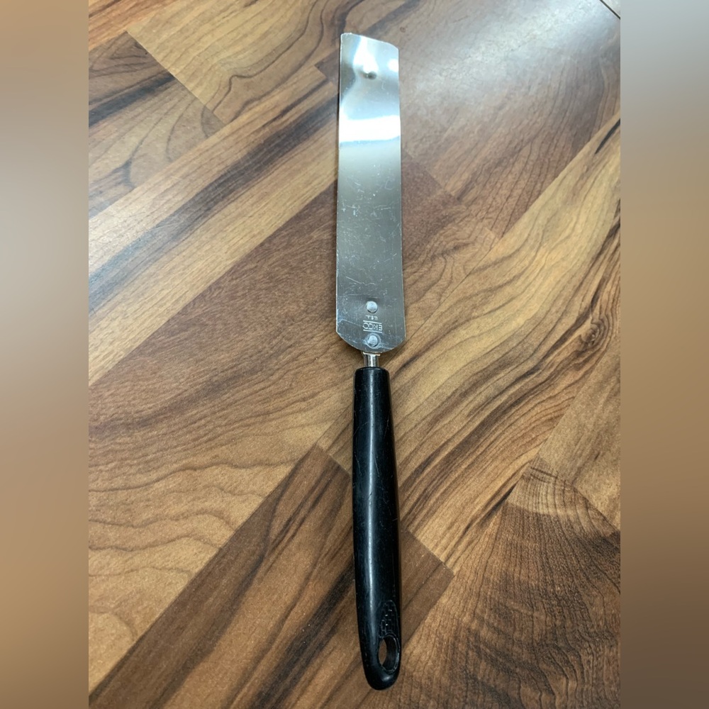EKCO Forge Flat Cake Frosting Spreader Vintage USA Black Handle Spatula